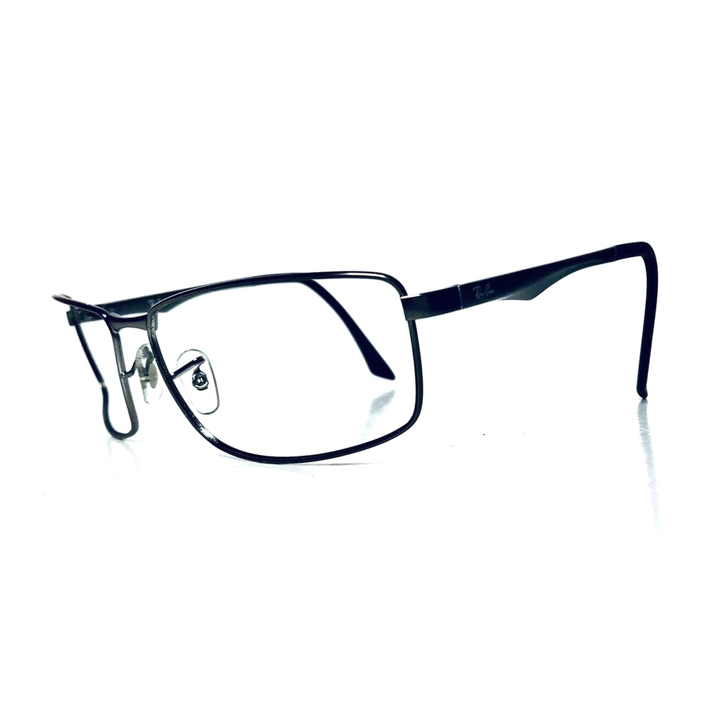 Rayban Silver Rectangular Wrap Glasses - image 2